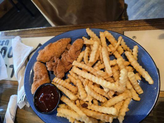 Chicken Tenders and fries