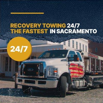 Recovery Towing 24/7
The Fastest in Sacramento