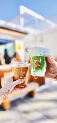 Matcha einspanner & Vanilla bean latte