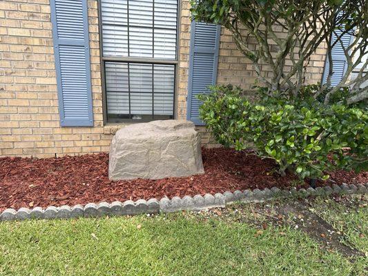 Faux Rock to cover RainSoft Water system in the ground