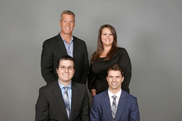 Financial Advisor's - Chris Hasenberg & Heather Halama-Vavra pictured in back .
Jordan Hasenberg & Connor Koviak pictured in front.