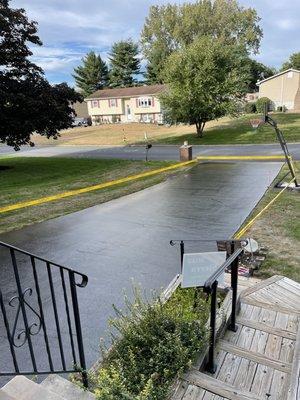 The finished product. It's still wet but it looks great! I'll post another picture in 48 hours.