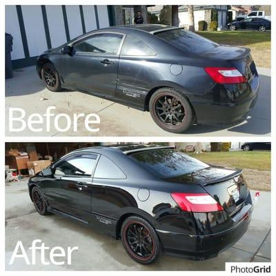 Before and after shot