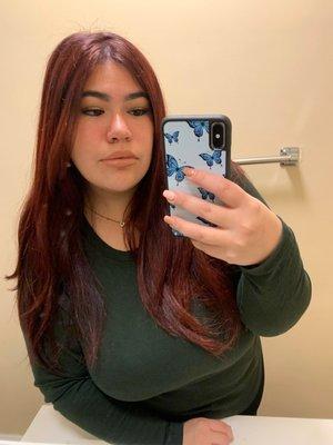 the Dr Pepper era (a mix of purples and reds to match the red of a Dr Pepper can)