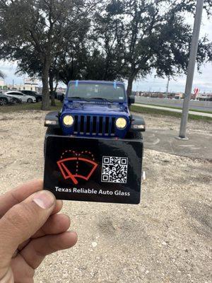 Windshield replacement on 2018 Jeep Wrangler