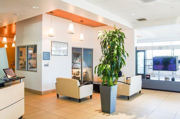 Comfortable seating area.