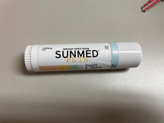 Broad Spectrum SUNMED PETS paws and nose balm