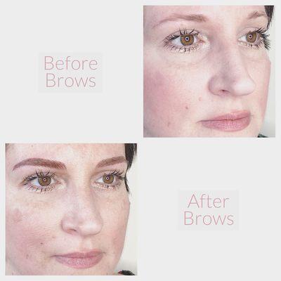 The power of brows!! Microblading + Manual Shading