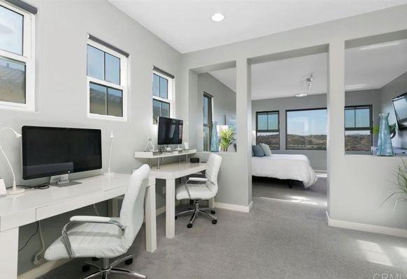 Repaired walls and repainted master suite