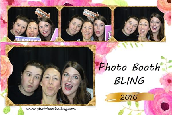 Having fun with Photo Booth Bling at the Pink Bridal show.