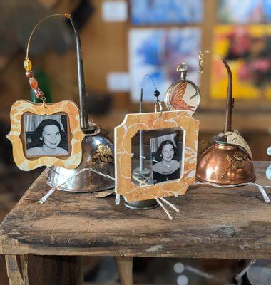 Our own Wheeler High retired school teacher has a creative mind like no other! What she does with antique items is incredible!