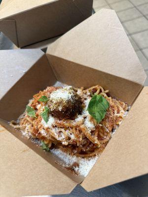 Their Bolognese with a meatball