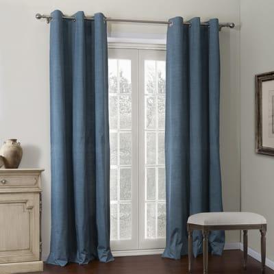This is how Milan Curtains represents the 'Ink Blue' fabric on their website.