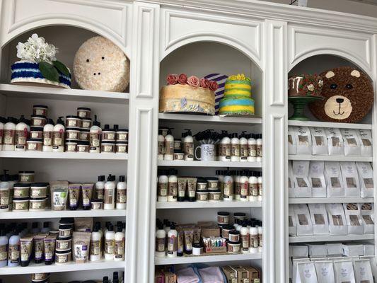 Cake models and other things for sale.