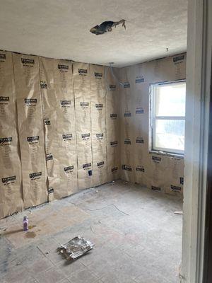 Go-foil block wall insulation.