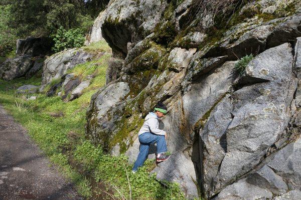 My awesome godson admiring rock formations