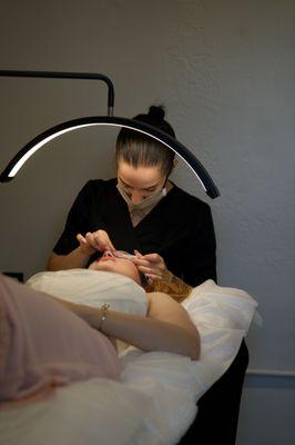 Eyelash extensions process