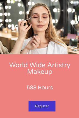 Get $800 OFF Tuition World Wide Artistry Makeup 588 Hours 3.5 month course