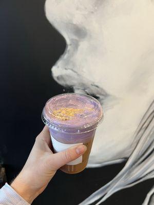 Signature iced ube latte
