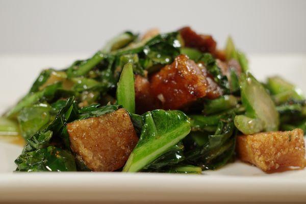 Chinese Broccoli with Crispy Pork