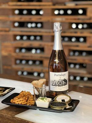 Sparkling & caviar board