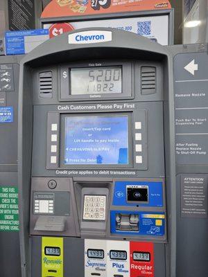 The pump verified my cost.