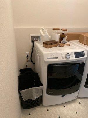 What we were left with in the laundry room despite asking for them to be centered