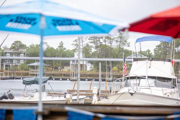 waterfront dining
Relax and watch the fisherman float by