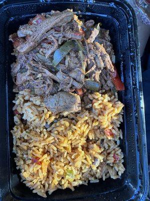 Ropa Vieja and arroz con gandules