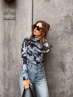 Rails Floral Mesh Mock Neck Top at Burlington.