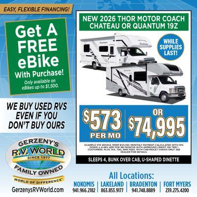 Get a free ebike with purchase