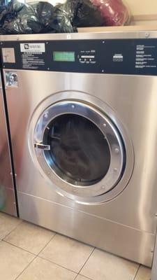 Waaaah...8 load washer! 6 patio seat cushions in one washer for $7.