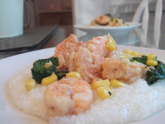 Shrimp and grits we cooked fresh from the locally owned store up the road