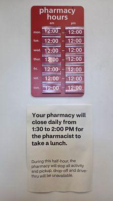 Pharmacy Hours   09-25-2025