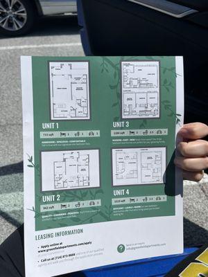 Apartment floor plans