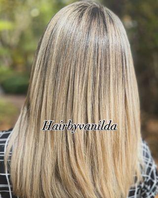 Highlights and keratin treatment