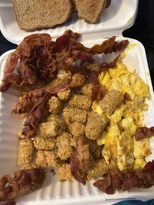 Non edible food . Hulk tater tots , skip rock bacon smh