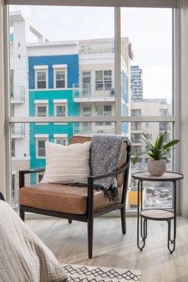 Little Italy, BIG STYLE! Neutral, masculine & modern high rise.