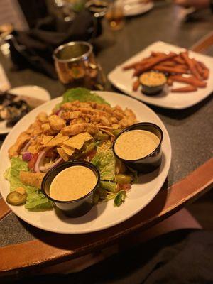 Santa Fe Salad and sweet potato fries