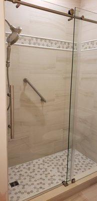 New Shower unit and tile.