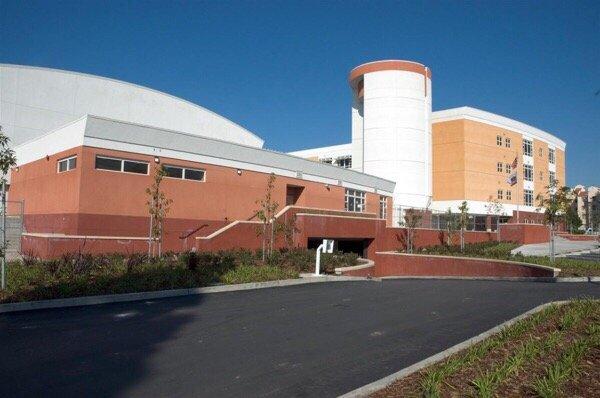 Front view of the school.