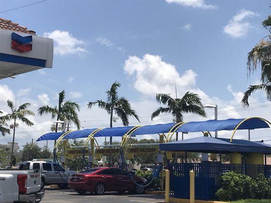 Free vacuum section with car wash purchase