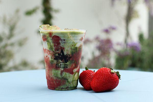 Strawberry Matcha Latte