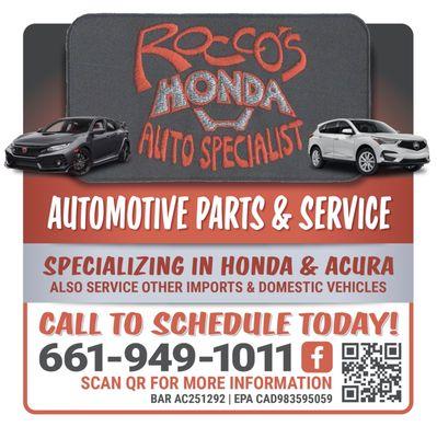 Roccos Honda & Acura Specialists