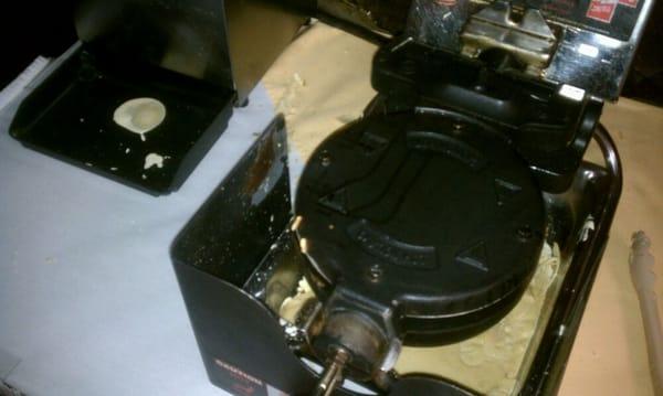 Batter leftover from the morning; at 6pm that same day.