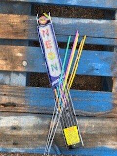 No way they have neon sparklers here too. How cool is that.