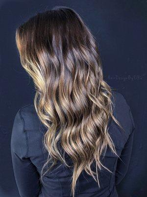 Balayage on dark hair