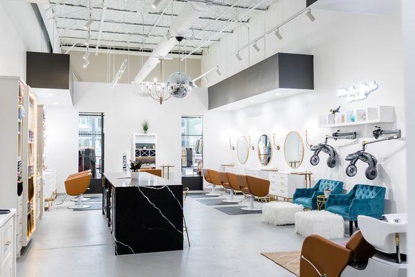 Our expanded salon area