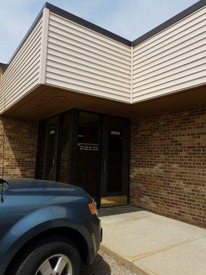 Entrance is right next door to a cardiology Dr.