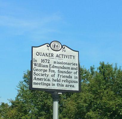 Quaker Activity Historical Marker, Hertford NC